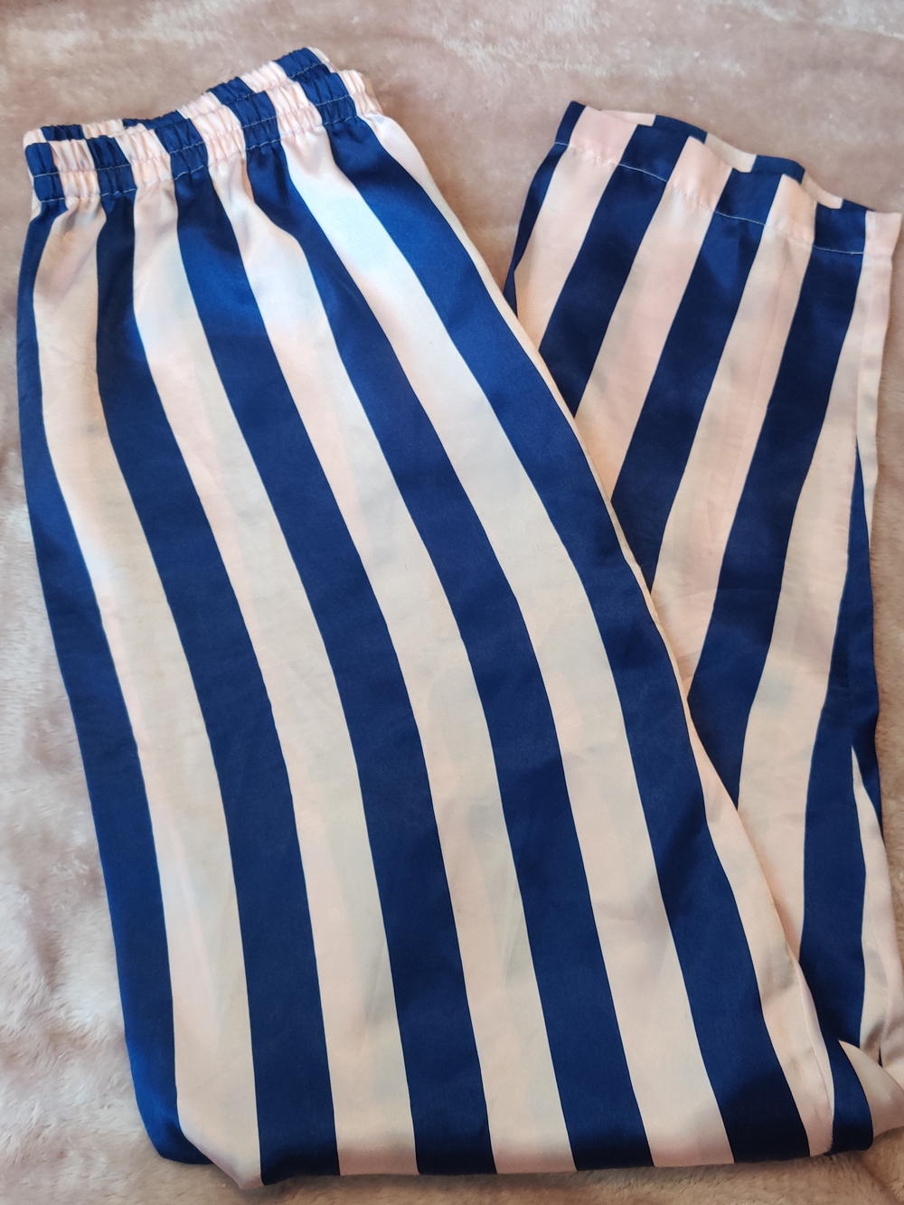 Victoria's Secret Blue and White Striped Pajama Pants Gold label vintage VTG 80s